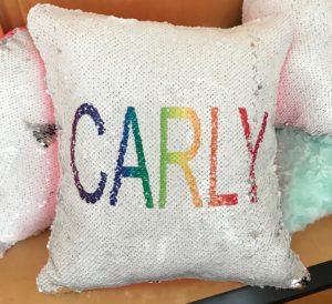 Flip Pillow with Name on it