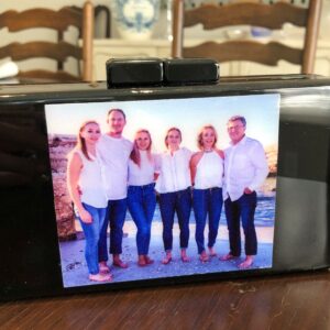 family picture on a purse